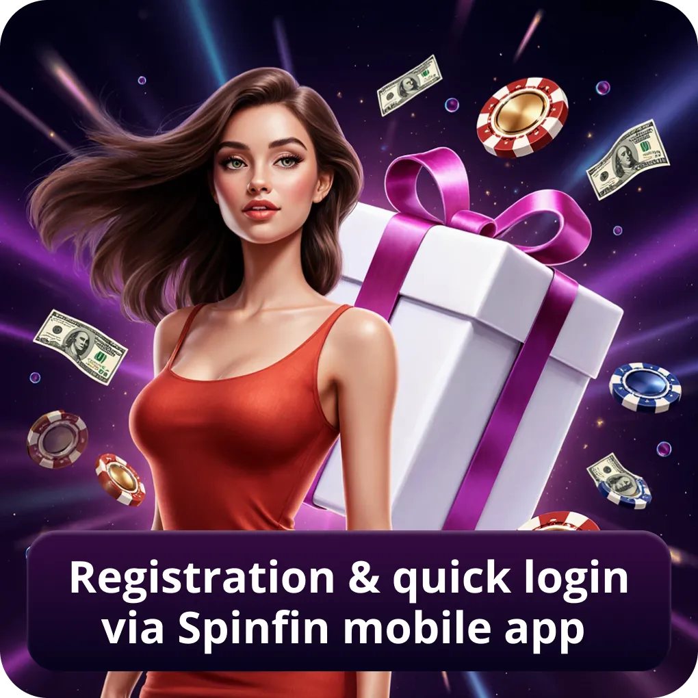 Registration & quick login via Spinfin mobile app
